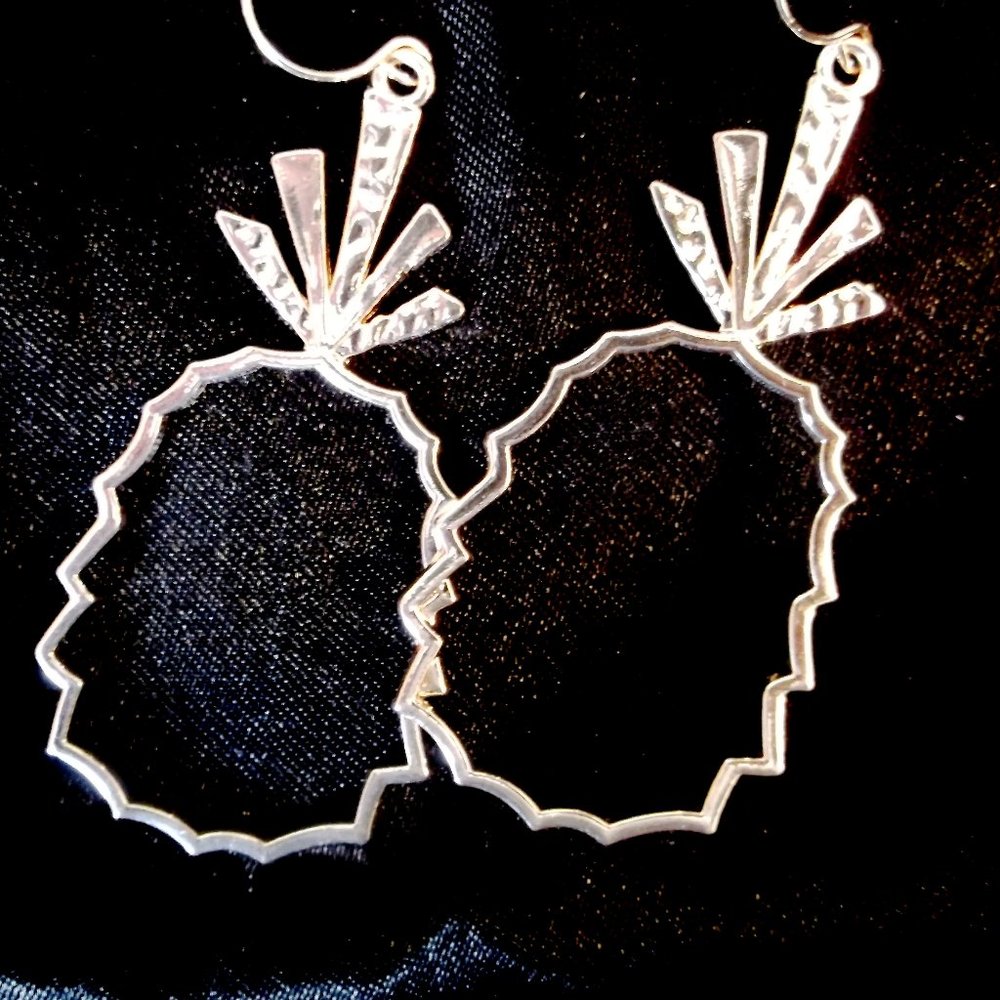$BOGO$Pineapple Rose Gold dangle Earrings